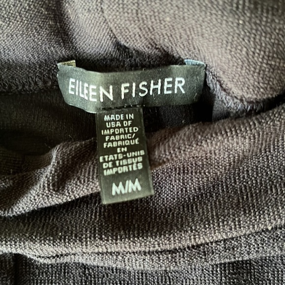 Stretch crepe ankle pant with side slits by Eileen Fisher, dark navy, sz. M. - Picture 4 of 4